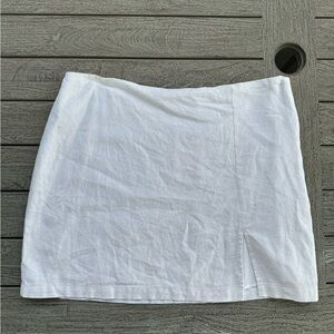 Glassons NWT White Linen Mini Skirt